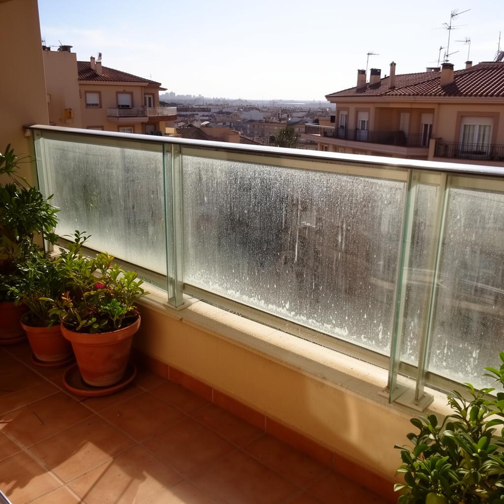 Glass balustrade before