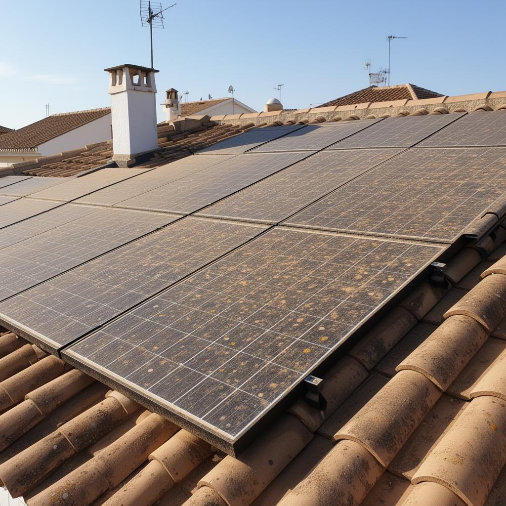 Rooftop solar panels before